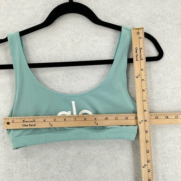 NWOT ALO Yoga ambient logo bra Blue Quartz Size Small‎